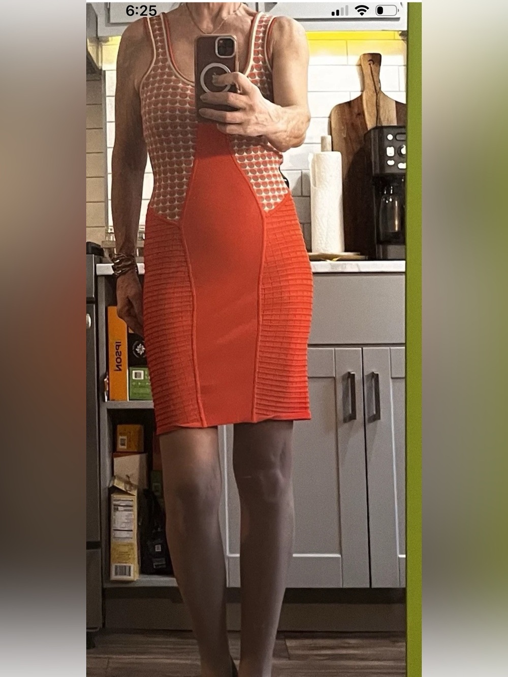 Z Spoke by Zac Posen Red Combo Knit Sleeveless Bodycon Dress S - Picture 4 of 15